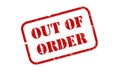 Out Of Order Rubber Stamp Vector Royalty Free Stock Photo