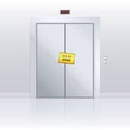 Out Of Order Elevator Door Royalty Free Stock Photo