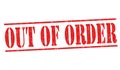 Out of order sign or stamp Royalty Free Stock Photo