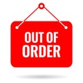 Out of order vector sign Royalty Free Stock Photo