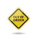 Out of order vector sign Royalty Free Stock Photo