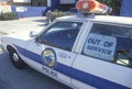 Out of service police car, Santa Monica, California