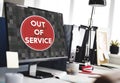 Out Of Service Sign Graphic Concept Royalty Free Stock Photo