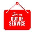 Out of service vector sign Royalty Free Stock Photo