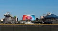 Out side the stadium of Super Bowl LV at the Raymond James Stadium in Tampa, Florida January 21, 2021