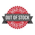 Out Of Stock Logo, Sold Out Badge, Sold Out Stamp, Out Of Stock Sign Products And Items, Retro Vintage, Limited Items Available, Royalty Free Stock Photo