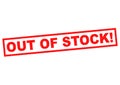 OUT OF STOCK! Royalty Free Stock Photo