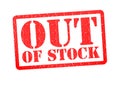 OUT OF STOCK Rubber Stamp Royalty Free Stock Photo