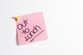 Out to Lunch Post-It note Royalty Free Stock Photo