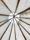 Out through the top of a tipi Royalty Free Stock Photo