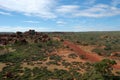 Outback Australia red rocks in bush Royalty Free Stock Photo