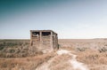 Outback dunny in arid desert of rural Australia Royalty Free Stock Photo