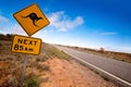 Outback Kangaroo Sign Royalty Free Stock Photo