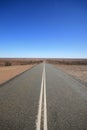 Outback Road Australia, Vanishing into the Desert Royalty Free Stock Photo