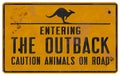 Outback Tin Sign Vintage Royalty Free Stock Photo