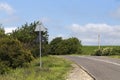 Outback road with sign Royalty Free Stock Photo