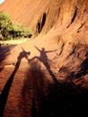 Outback Shadows at Uluru Royalty Free Stock Photo