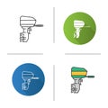 Outboard boat motor icon