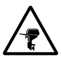 Outboard Motor Symbol Sign,Vector Illustration, Isolate On White Background Label. EPS10