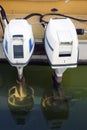 Outboard motorboat engines Royalty Free Stock Photo