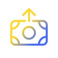 Outbound cash pixel perfect gradient linear ui icon Royalty Free Stock Photo