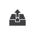 Outbox arrow vector icon