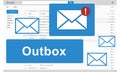 Outbox Business Communication Envelope Mail Concept