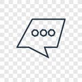Outbox concept vector linear icon isolated on transparent background, Outbox concept transparency logo in outline style