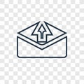 Outbox concept vector linear icon isolated on transparent background, Outbox concept transparency logo in outline style
