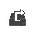 Outbox folder archive icon vector