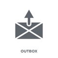 Outbox icon from Communication collection. Royalty Free Stock Photo
