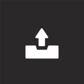 outbox icon. Filled outbox icon for website design and mobile, app development. outbox icon from filled email collection isolated