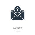 Outbox icon vector. Trendy flat outbox icon from message collection isolated on white background. Vector illustration can be used