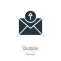 Outbox icon vector. Trendy flat outbox icon from message collection isolated on white background. Vector illustration can be used Royalty Free Stock Photo