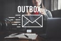 Outbox Inbox Email Connection Global Communications Concept Royalty Free Stock Photo