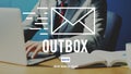 Outbox Inbox Email Connection Global Communications Concept Royalty Free Stock Photo