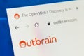 Outbrain.com Web Site. Selective focus.