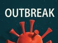 Outbreak theme with a red virus