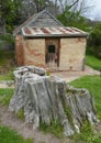 Outbuilding at Coolart homestead and the surrounding wetlands in Somers. Royalty Free Stock Photo