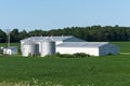 Outbuildings and Soybeans Royalty Free Stock Photo