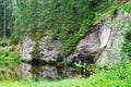 Outcrops of Taevaskoda on the Ahja river