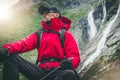 Outdoor Active Caucasian Hiker