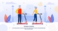 Outdoor Activity for Retired People Flat Poster