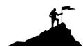 Outdoor activity symbol logo, Camping, Climber, Rock Climber Royalty Free Stock Photo