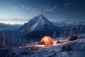 Outdoor adventure scenes featuring winter Royalty Free Stock Photo