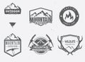 Outdoor adventures icons Royalty Free Stock Photo