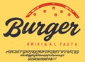 Outdoor advertising of American restaurants and eateries inspired typeface