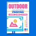 Outdoor Advertising Printing Promo Poster Vector