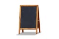 Outdoor advertising stand chalkboard mockup isolated, 3d rendering. Board of street signs is mocked.