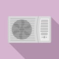 Outdoor air conditioner fan icon, flat style Royalty Free Stock Photo